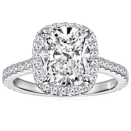 ***COI Sterling Silver 925 Solitaire Ring With Moissanite-00363BB