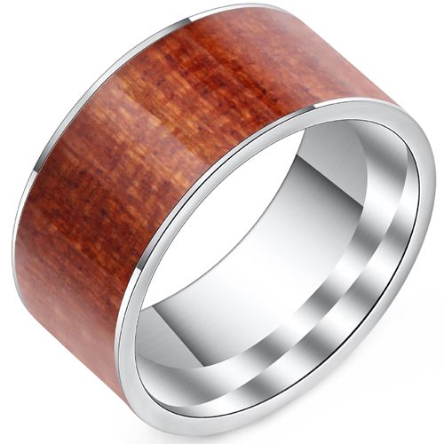 ***COI Titanium Ring with Wood-00368BB