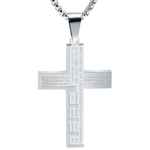 ***COI Titanium Cross Prayer Pendant-00427BB