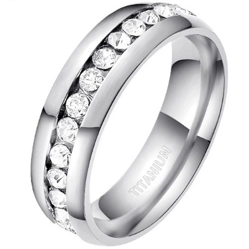 ***COI Titanium Gold Tone/Silver Dome Court Ring With Cubic Zirconia-00904BB