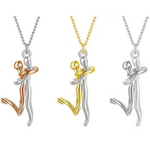 ***COI Titanium Gold Tone/Rose/Silver Dancing Couple Pendant-00922BB