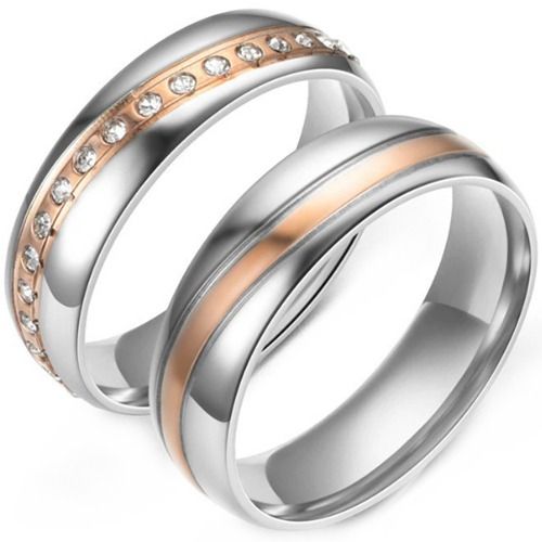 ***COI Titanium Rose Silver Ring With/Without Cubic Zirconia-01584BB