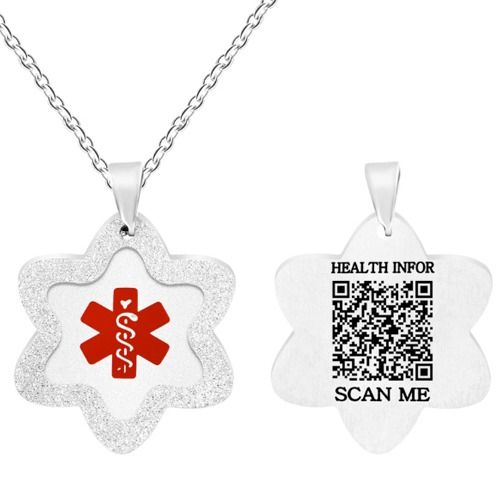 ***COI Titanium Gold Tone/Rose/Silver Medical Alert Custom Engraving Pendant-01659BB