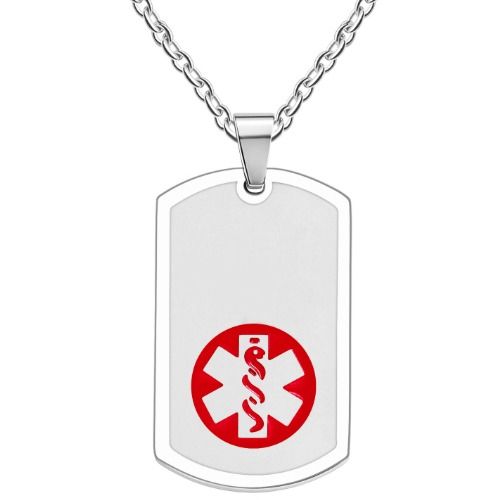 ***COI Titanium Medical Alert Pendant-01660BB
