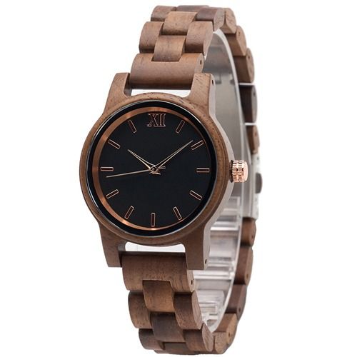 COI Titanium Koa Wood Watch With Steel Clasp(Length: 8.50 inches)-01785BB