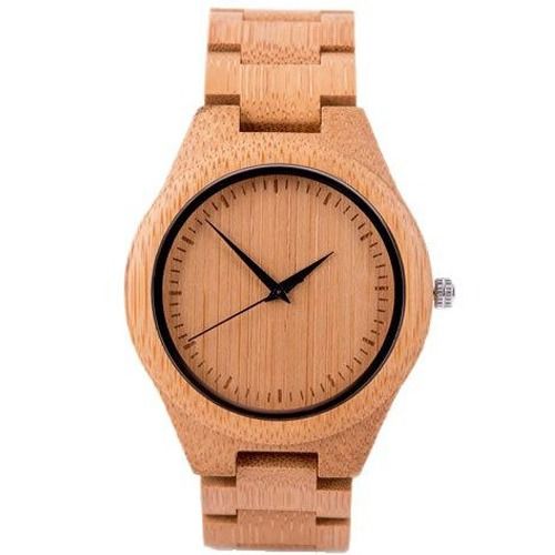 COI Black Titanium Koa Wood Watch With Steel Clasp(Length: 8.07 inches)-01805BB