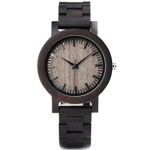 COI Titanium Koa Wood Watch With Steel Clasp(Length: 8.27 inches)-01807BB