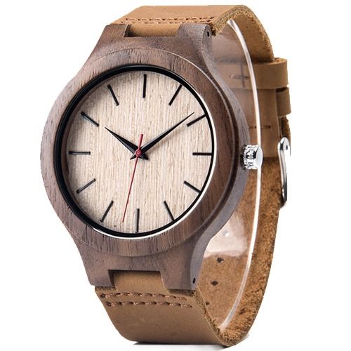 COI Titanium Koa Wood Watch With Steel Clasp(Length: 8.07 inches)-01818BB