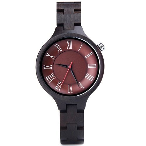 COI Titanium Koa Wood Watch With Steel Clasp(Length: 8.07 inches)-01819BB