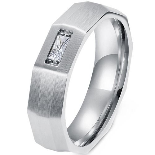 ***COI Titanium Gold Tone/Silver Ring With Cubic Zirconia-01863BB