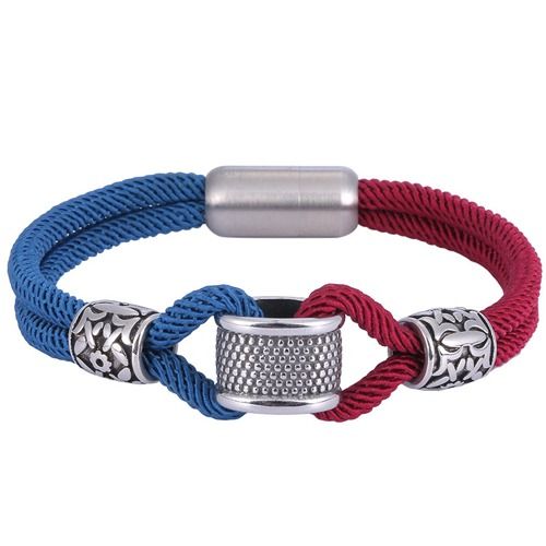 ***COI Titanium Black Silver Celtic Bracelet With Steel Clasp(Length: 8.07 inches)-01932BB