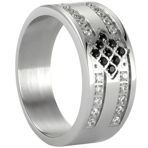 ***COI Titanium Ring With Cubic Zirconia-01948BB