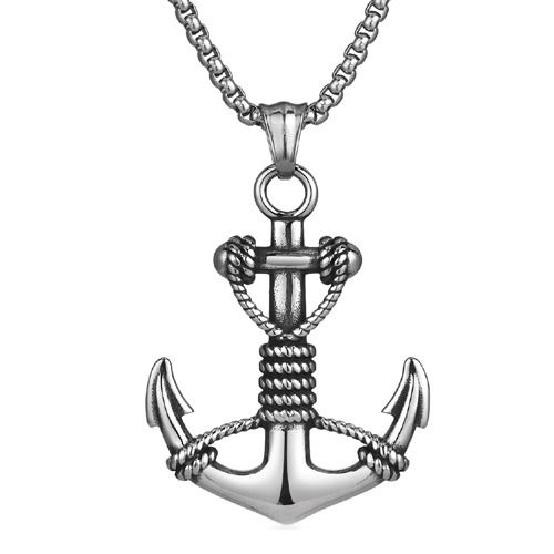 ***COI Titanium Anchor Pendant-01967BB