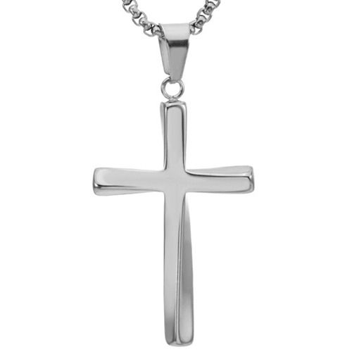 ****COI Titanium Black/Gold Tone/Silver Cross Pendant-02258BB