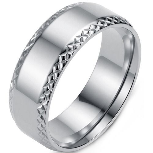 ****COI Titanium Black/Gold Tone/Silver Couple Wedding Ring-02266BB