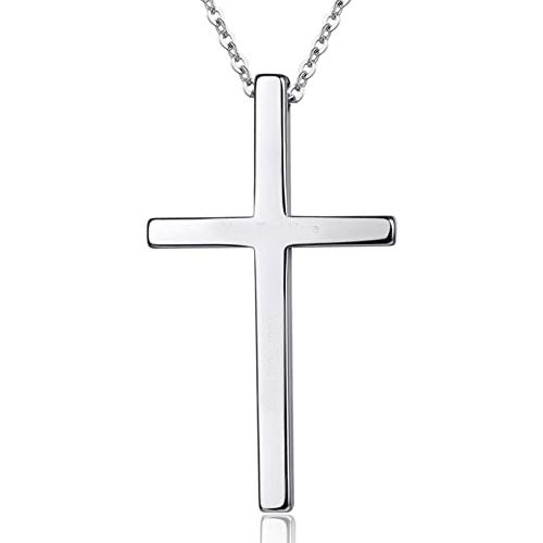 COI Titanium Cross Pendant With Stainless Steel Chain(Length:24 inches)-5261