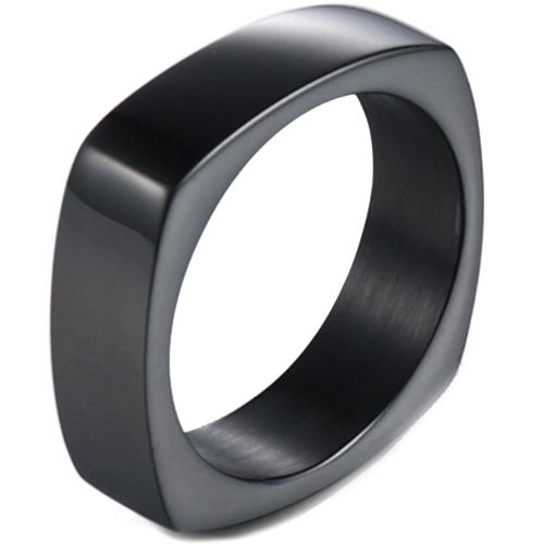 *COI Black Titanium Square Ring-5994