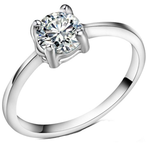 **COI Titanium Solitaire Ring With Cubic Zirconia-7014AA