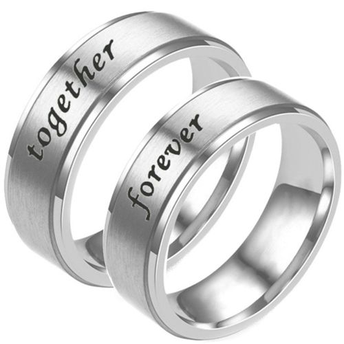 **COI Titanium Together Forever Step Edges Ring-7474BB