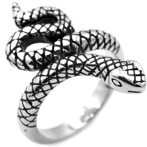 **COI Titanium Gold Tone/Silver Snake ring-8260BB