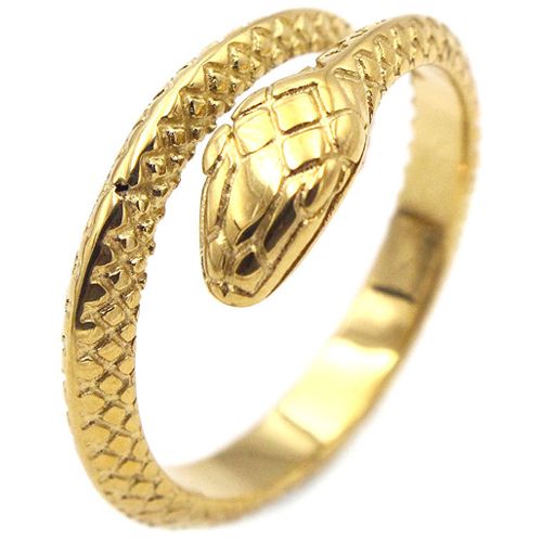 **COI Titanium Gold Tone/Silver Snake Ring-8261BB