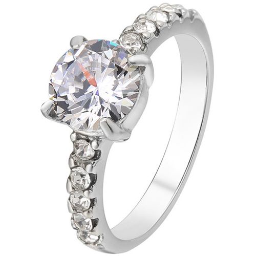 **COI Titanium Solitaire Ring With Cubic Zirconia-8568BB