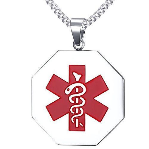 COI Titanium Medical Alert Pendant-8592BB