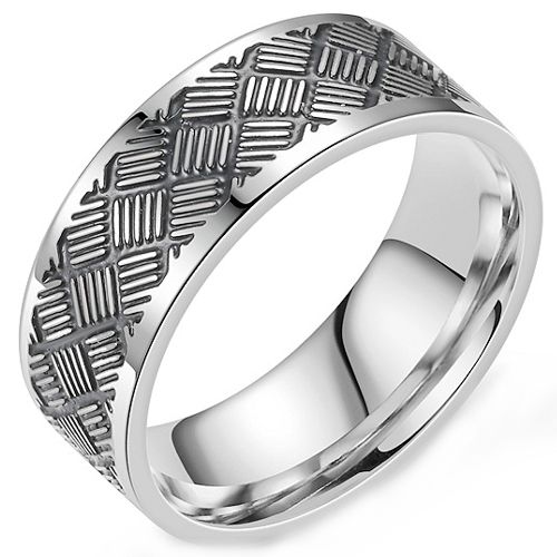 **COI Titanium Black Silver Ring-9659BB