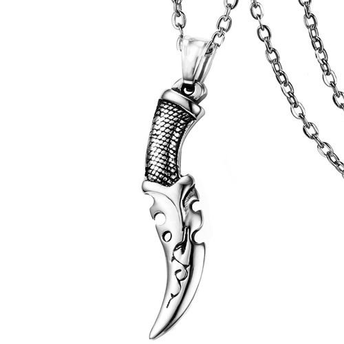 **COI Titanium Black Silver Sword Pendant-9720BB