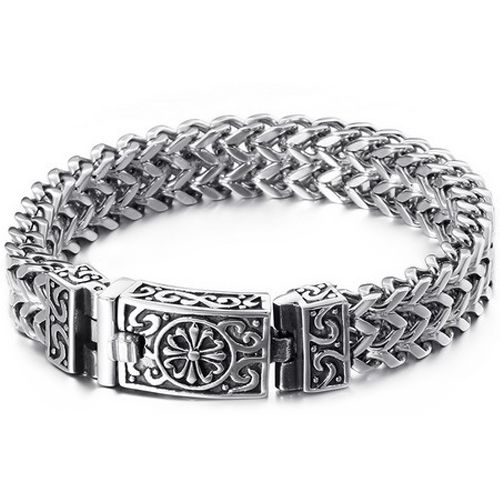 **COI Titanium Floral Celtic Bracelet With Steel Clasp(Length: 8.66 inches)-9917BB