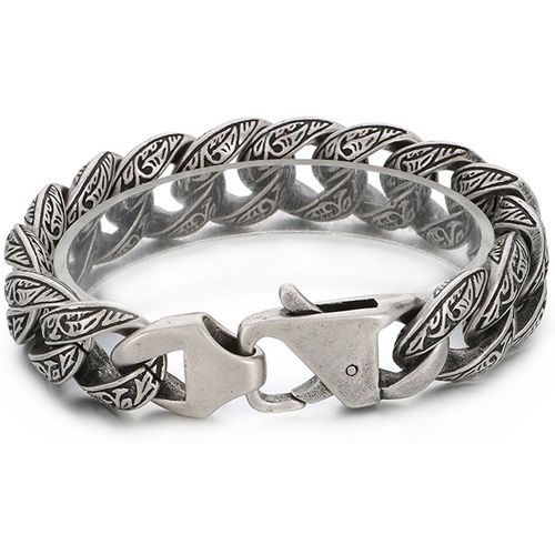 **COI Titanium Black/Gold Tone/Silver Celtic Bracelet With Steel Clasp(Length: 8.27 inches)-9942BB
