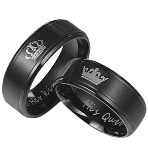 King Queen His or Her Couple's Matching Promise Ring Comfort Fit Wedding  Band | eBay