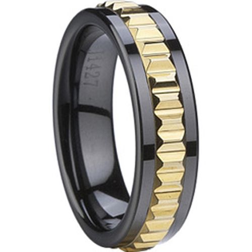 COI Titanium Two Tone Ring - 319A(Size US7/12.5)