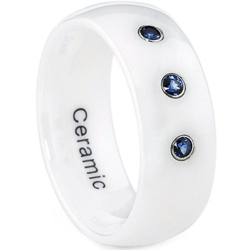 COI Ceramic Ring With Ceramic Sapphire-TG3668(Size:#US6)