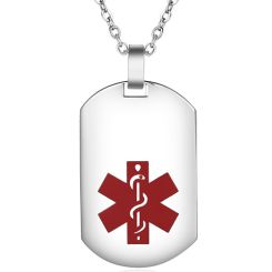 **COI Titanium Medical Alert Pendant-00014BB