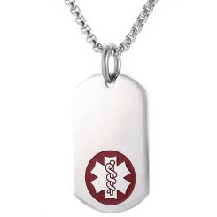 **COI Titanium Medical Alert Tag Pendant-00023BB