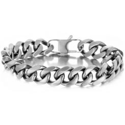 ***COI Titanium Bracelet With Steel Clasp(Length: 8.66 inches)-00097BB