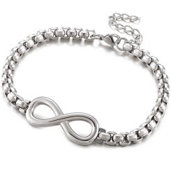 ***COI Titanium Infinity Bracelet With Steel Clasp(Length: 8.86 inches)-00102BB