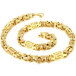 *COI Titanium Gold Tone/Silver Celtic Bracelet/Necklace With Steel Clasp(Length: 8.27 inches/21.25 inches)-00131BB