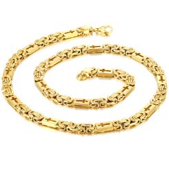 *COI Titanium Gold Tone/Silver Cross Bracelet/Necklace With Steel Clasp(Length: 8.27 inches/23.62 inches)-00137BB