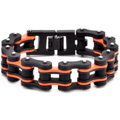 ***COI Black Titanium Ceramic Bracelet With Steel Clasp(Length: 8.46 inches)-00245BB