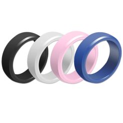 ***COI Black/White Ceramic RFID NFC IC/CUID Smart Ring-00267BB