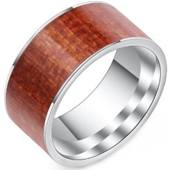 ***COI Titanium Ring with Wood-00368BB