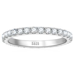 ***COI Sterling Silver 925 Eternity Ring With Moissanite-00370BB