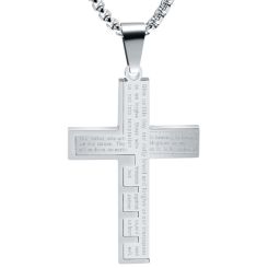 ***COI Titanium Cross Prayer Pendant-00427BB