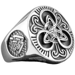 ***COI Titanium Trinity Knots Celtic Viking Ring-00565BB