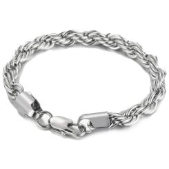 ***COI Titanium Black/Gold Tone/Silver Bracelet With Steel Clasp(Length: 8.66 inches)-00753BB