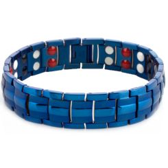 ***COI Blue Titanium Bracelet With Steel Clasp(Length: 8.27 inches)-00934BB