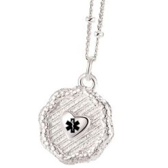 ***COI Titanium Medical Alert Heart Pendant-01094BB
