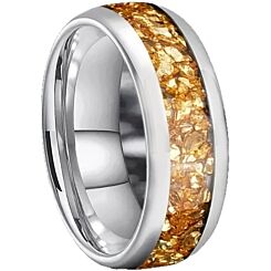 ***COI Titanium Citrine Dome Court Ring-01174BB